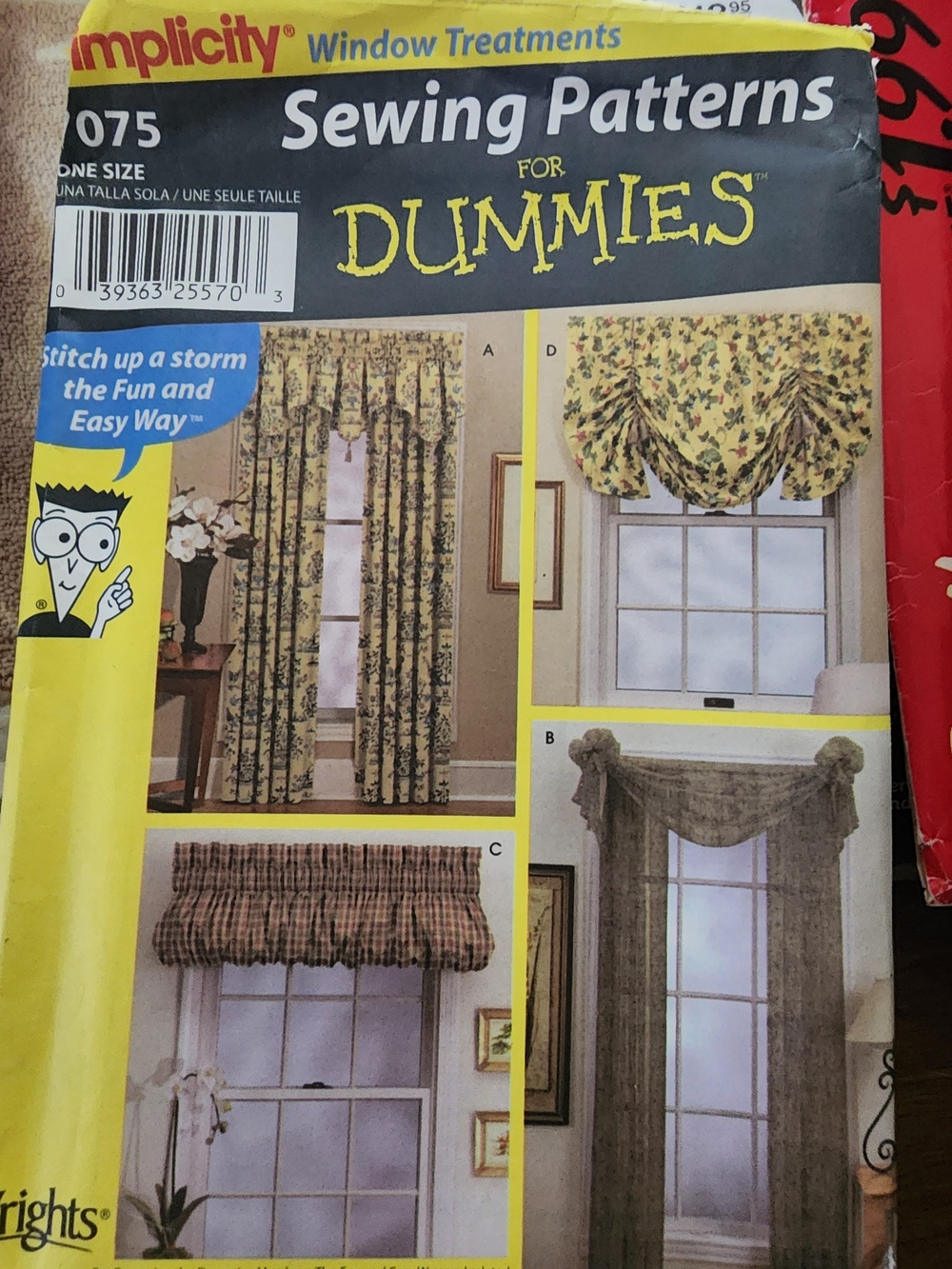 Simplicity Yellow Floral Window Treatment Sewing Pattern
